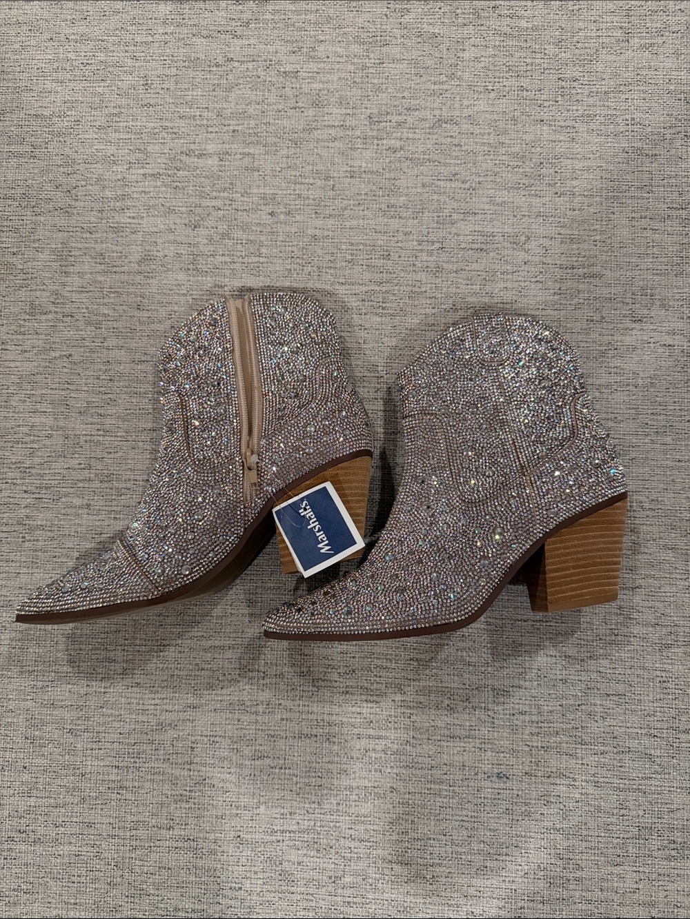 Women’s Sparkle Rhinestone Ankle Boots